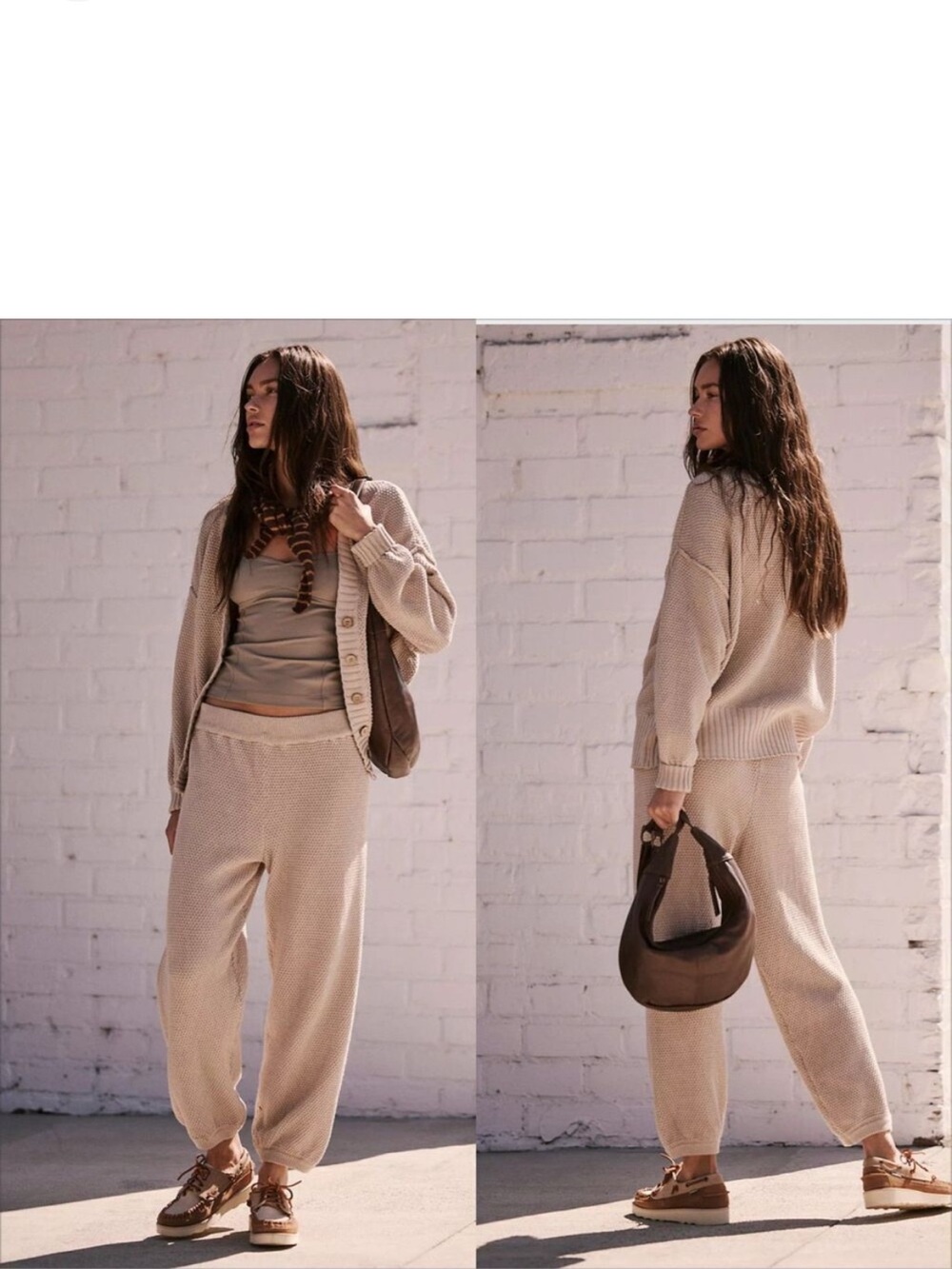 Free People Beach Hailee Waffle Knit Balloon Pants Women’s XS Cream Lounge